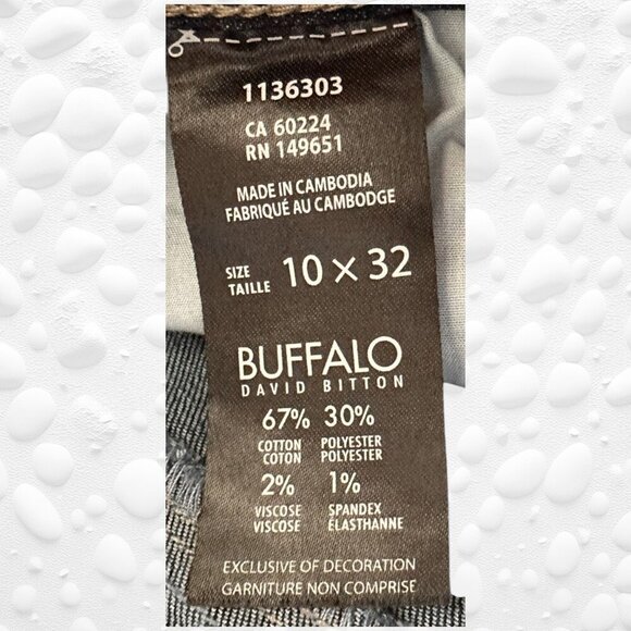 Buffalo David Bitton Mid Rise Straight Leg, Slim Fit Jeans – NWT – Size 10 x 32 - Picture 5 of 7